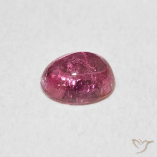 Turmalina Rosado naranja natural de 0.78 ct, Ovalada, Transparente