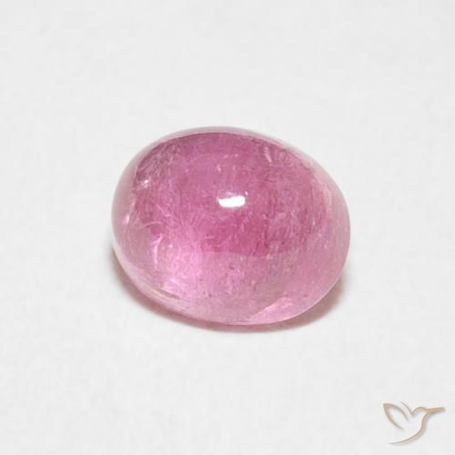 Turmalina Rosado intenso natural de 0.84 ct, Ovalada, Transparente