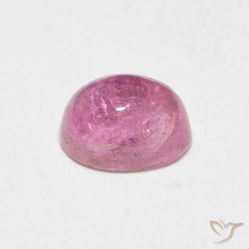 Turmalina Rosado intenso natural de 0.84 ct, Ovalada, Transparente