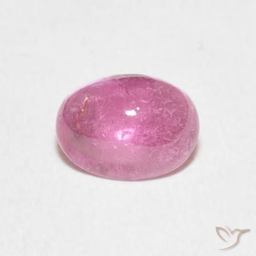 0.68ct Natural Rosado intenso turmalina, Ovalada, Transparente