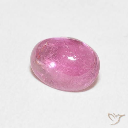 Turmalina Rosado intenso natural de 0.68 ct, Ovalada, Transparente