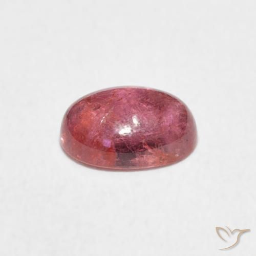 Turmalina Rosado intenso natural de 0.73 ct, Ovalada, Transparente