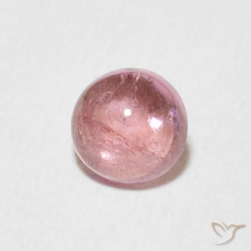 Turmalina Rosado claro natural de 0.56 ct, Redondo, Transparente