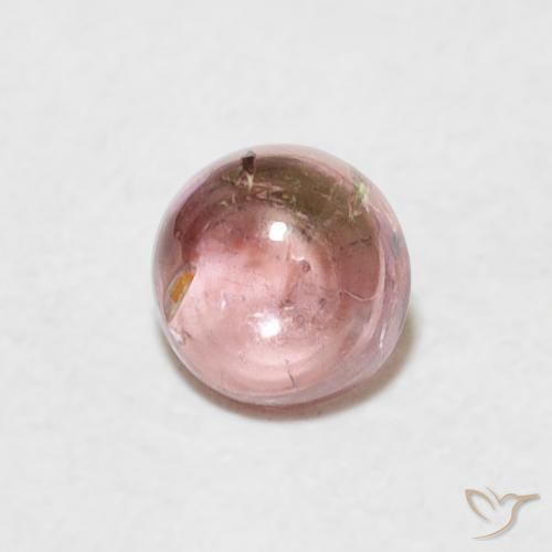 Turmalina Rosado cálido claro natural de 0.61 ct, Redondo, Transparente