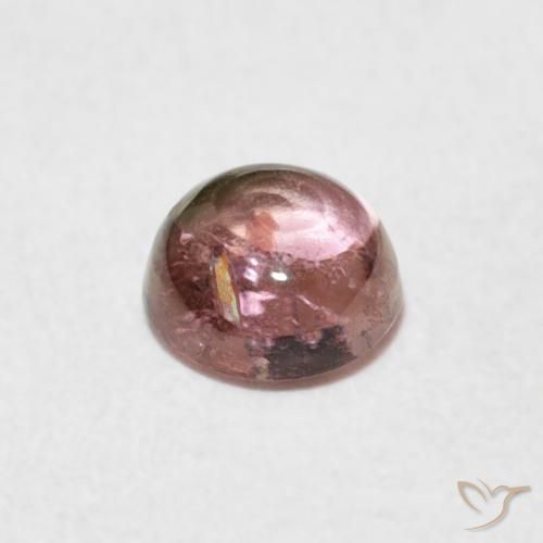 Turmalina Rosado cálido claro natural de 0.61 ct, Redondo, Transparente