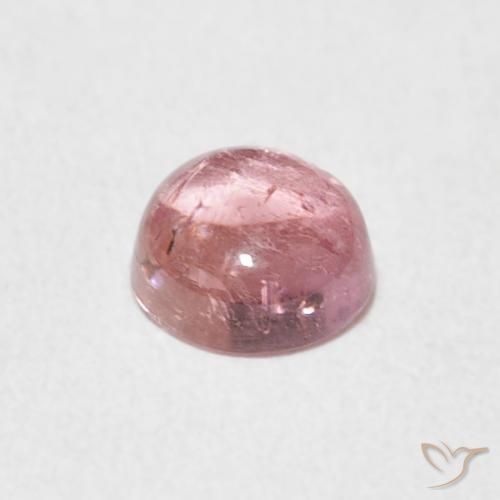 Turmalina Rosado claro natural de 0.63 ct, Redondo, Transparente