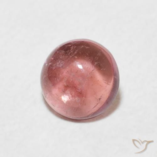 Turmalina Rojo manzana claro natural de 0.61 ct, Redondo, Transparente