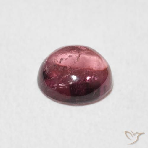 Turmalina Rojo manzana claro natural de 0.61 ct, Redondo, Transparente