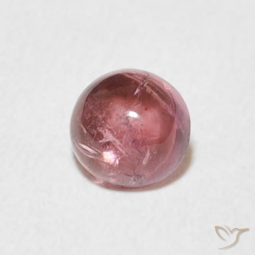 Turmalina Rosado intenso natural de 0.55 ct, Redondo, Transparente