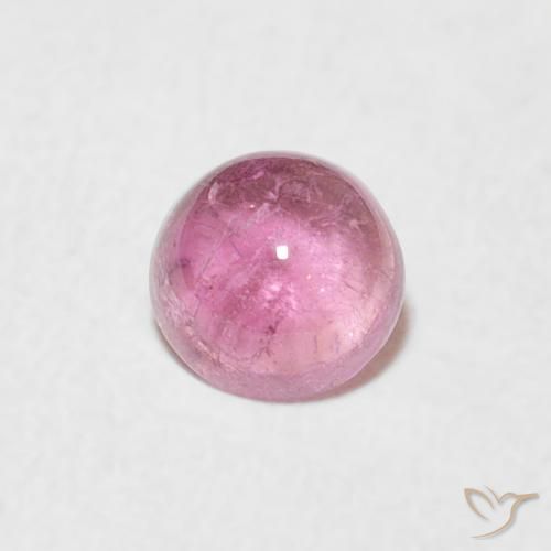 Turmalina Rosado medio natural de 0.47 ct, Redondo, Transparente