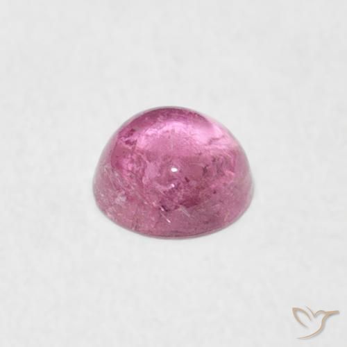 Turmalina Rosado medio natural de 0.47 ct, Redondo, Transparente
