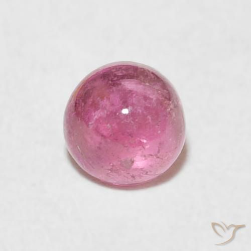 0.65ct Natural Rosado Bubblegum Turmalina, Redondo, Transparente