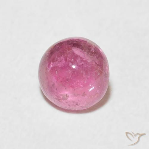 Turmalina Rosado Bubblegum natural de 0.65 ct, Redondo, Transparente