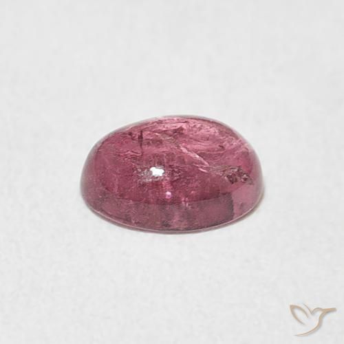 Turmalina Rosado medio natural de 0.72 ct, Ovalada, Transparente