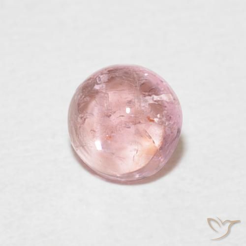 Turmalina Rosado medio natural de 0.48 ct, Redondo, Transparente