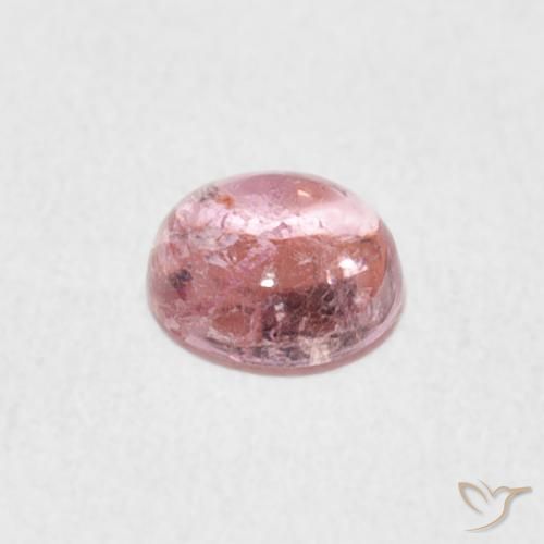 Turmalina Rosado medio natural de 0.48 ct, Redondo, Transparente