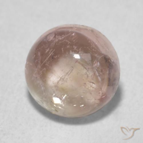 Turmalina Rosado medio natural de 1.18 ct, Redondo, Transparente