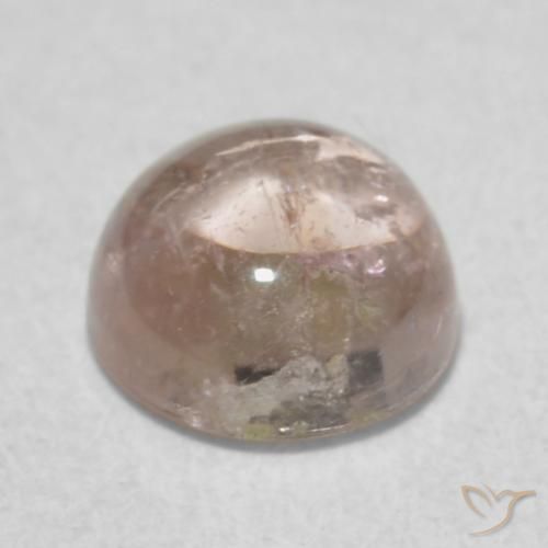 Turmalina Rosado medio natural de 1.18 ct, Redondo, Transparente