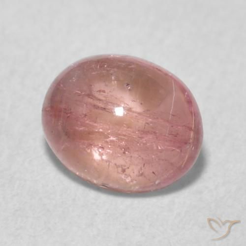 Turmalina Rosado claro natural de 0.75 ct, Ovalada, Transparente