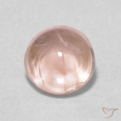 0.70ct Natural Rosado terroso Turmalina, Redondo, Transparente