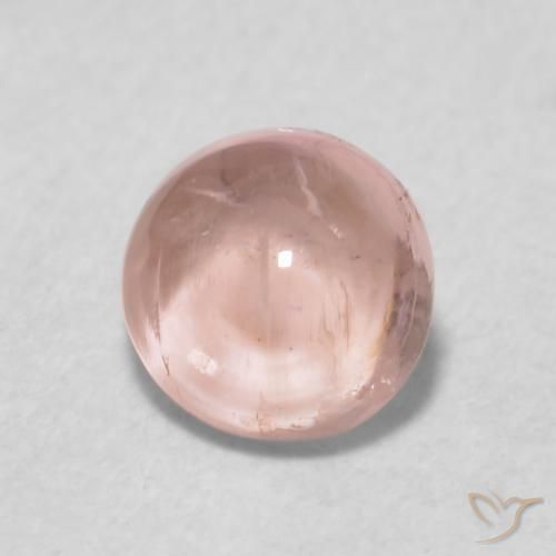 Turmalina Rosado terroso natural de 0.70 ct, Redondo, Transparente