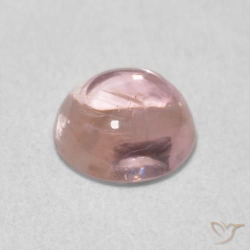 Turmalina Rosado terroso natural de 0.70 ct, Redondo, Transparente
