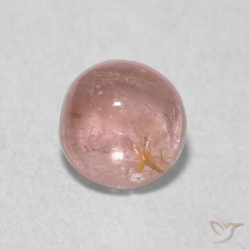0.51ct Natural Rosado medio Turmalina, Redondo, Transparente