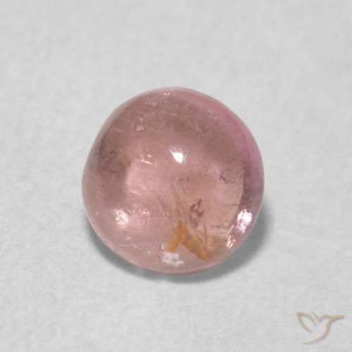 Turmalina Rosado medio natural de 0.51 ct, Redondo, Transparente