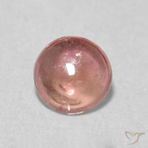 0.40ct Natural Rosado naranja Turmalina, Redondo, Transparente