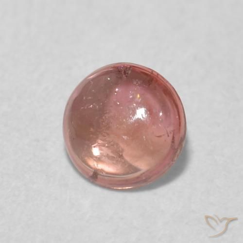 Turmalina Rosado naranja natural de 0.40 ct, Redondo, Transparente