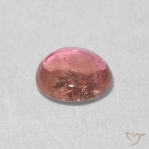 Turmalina Rosado naranja natural de 0.40 ct, Redondo, Transparente