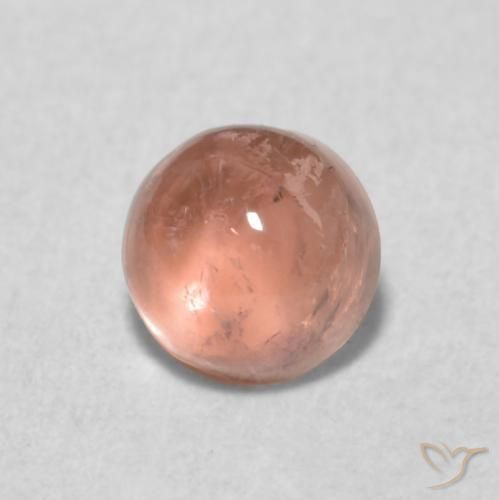 Turmalina Rosado medio natural de 0.65 ct, Redondo, Transparente