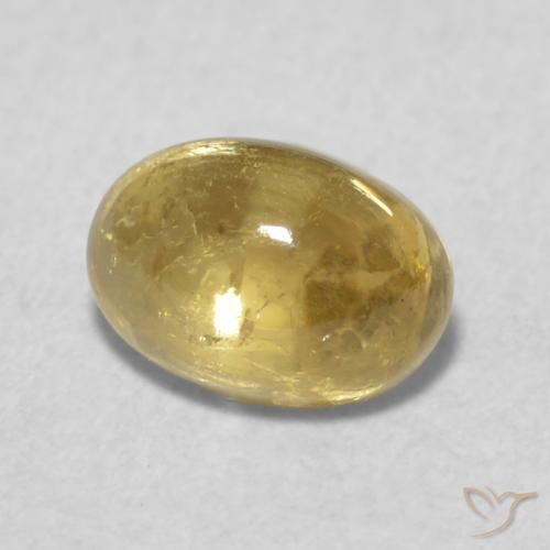 Turmalina Amarillo toscana natural de 0.72 ct, Ovalada, Transparente