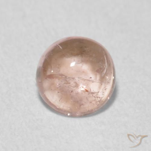 0.49ct Natural Rosado muy claro Turmalina, Redondo, Transparente