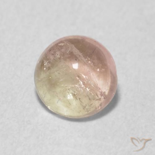 Turmalina Rosado naranja natural de 0.49 ct, Redondo, Transparente