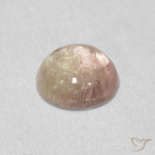 Turmalina Rosado naranja natural de 0.49 ct, Redondo, Transparente
