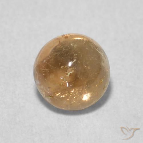 0.62ct Natural Durazno dorado Turmalina, Redondo, Transparente