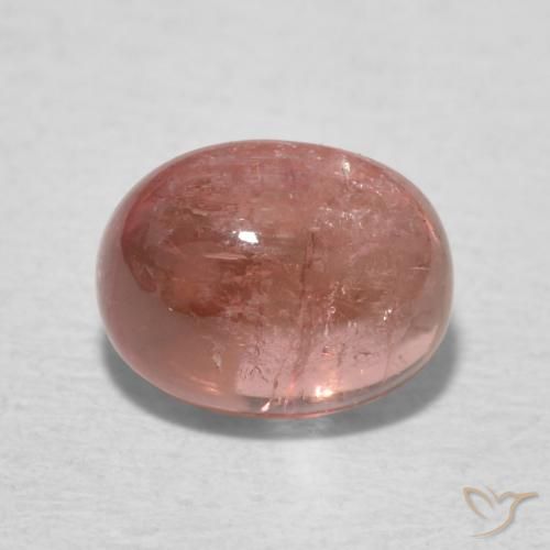 1.39ct Natural Rosado naranja turmalina, Ovalada, Transparente