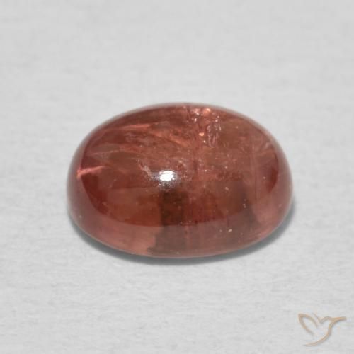 Turmalina Rosado naranja natural de 1.39 ct, Ovalada, Transparente