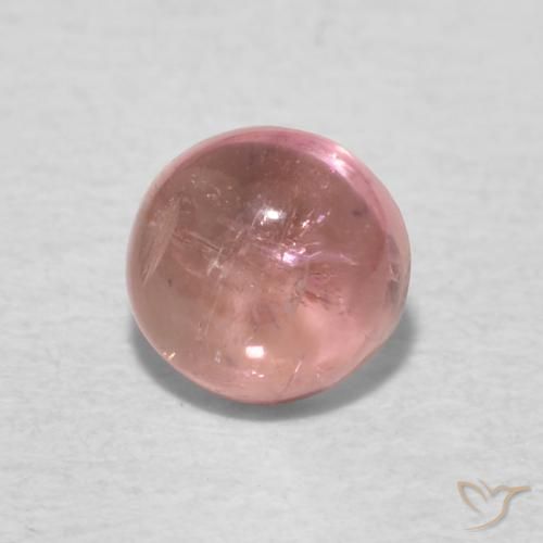 Turmalina Rosado claro natural de 0.53 ct, Redondo, Transparente