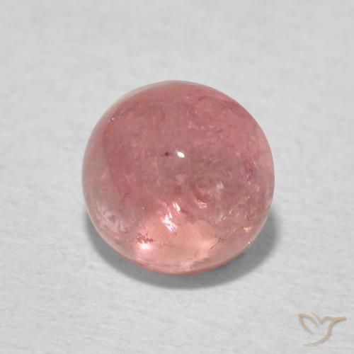 Turmalina Tono rosado natural de 1.23 ct, Redondo, Transparente
