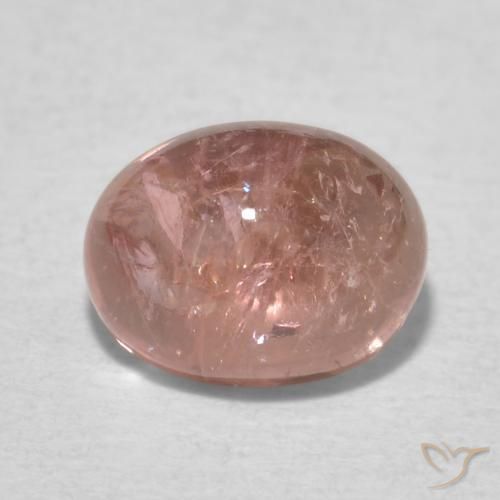 1.72ct Natural Rosado terroso turmalina, Ovalada, Transparente