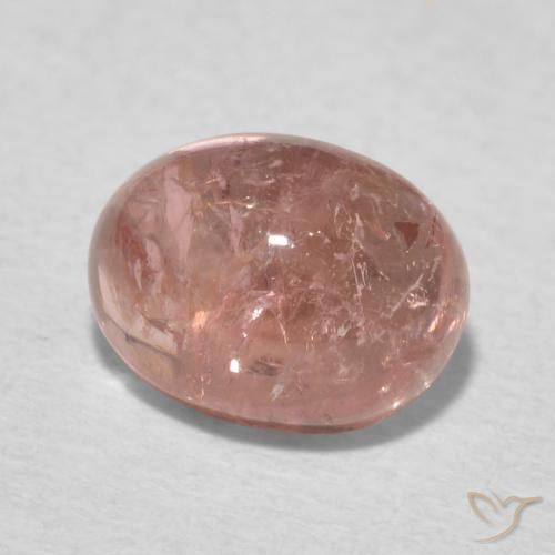 Turmalina Rosado terroso natural de 1.72 ct, Ovalada, Transparente