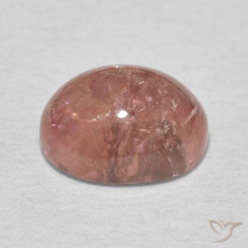 Turmalina Rosado terroso natural de 1.72 ct, Ovalada, Transparente