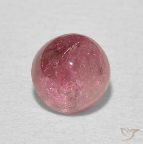 0.80ct Natural Rosado intenso Turmalina, Redondo, Transparente