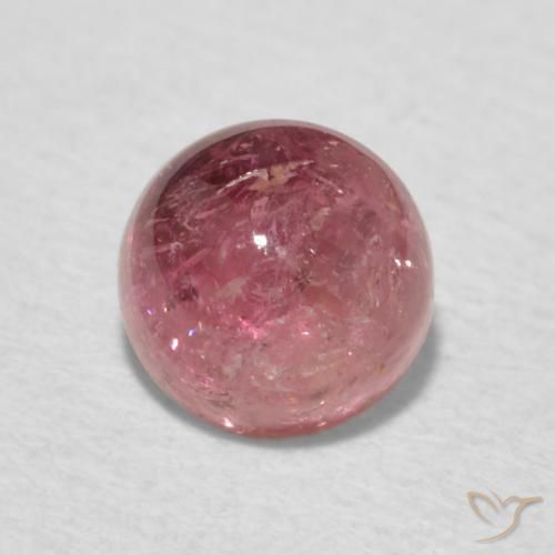 Turmalina Rosado intenso natural de 0.80 ct, Redondo, Transparente