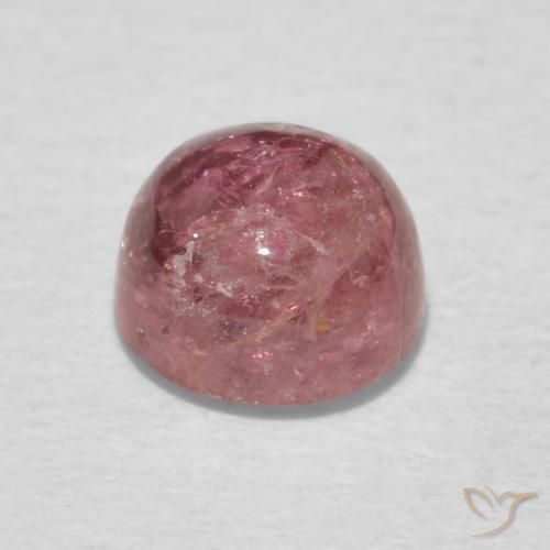 Turmalina Rosado intenso natural de 0.80 ct, Redondo, Transparente