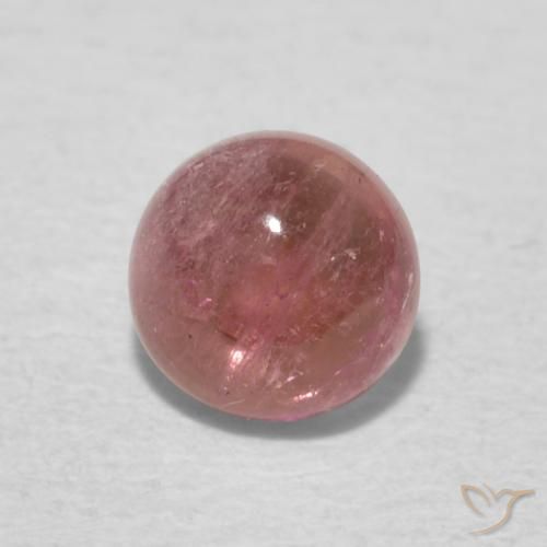 0.59ct Natural Rosado naranja Turmalina, Redondo, Transparente