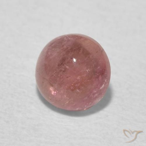 Turmalina Rosado naranja natural de 0.59 ct, Redondo, Transparente