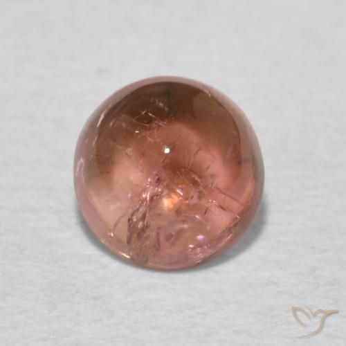 0.65ct Natural Rosado frambuesa Turmalina, Redondo, Transparente
